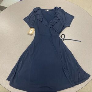 Boutique navy, wrap dress Black Swan Brand size large